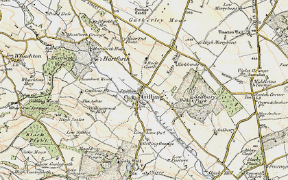 Old map of Gilling West in 1903-1904