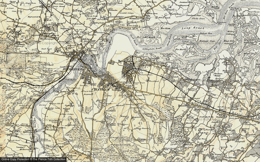 Old Map of Gillingham, 1897-1898 in 1897-1898