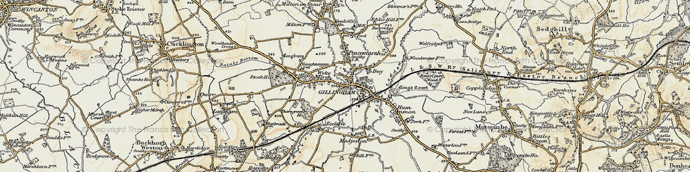 Old map of Gillingham in 1897-1899