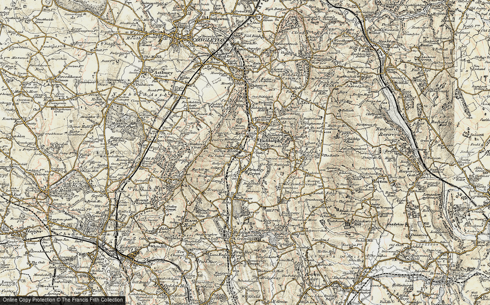 Old Map of Gillow Heath, 1902-1903 in 1902-1903