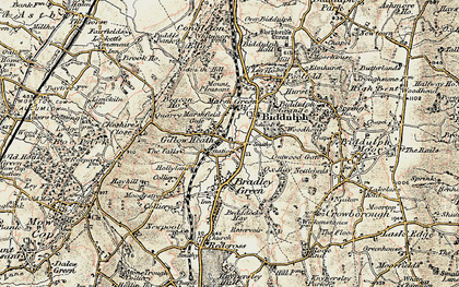 Old map of Gillow Heath in 1902-1903