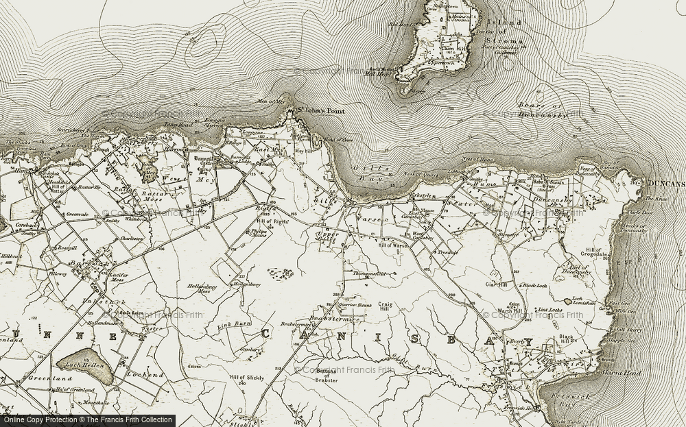 Old Map of Gills, 1911-1912 in 1911-1912