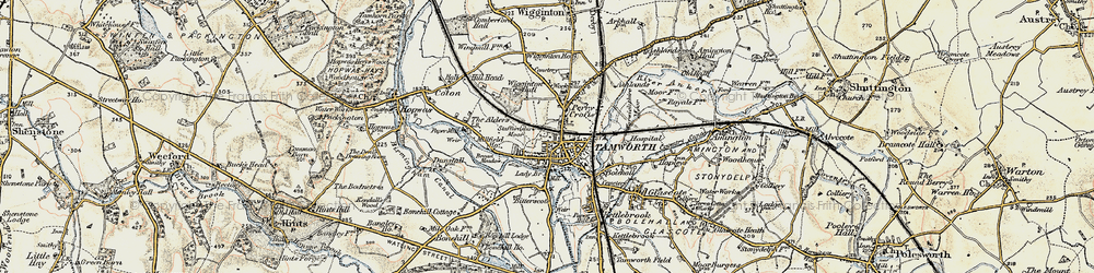 Old map of Gillway in 1901-1902