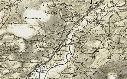 Old map of Gilmourton in 1904-1905