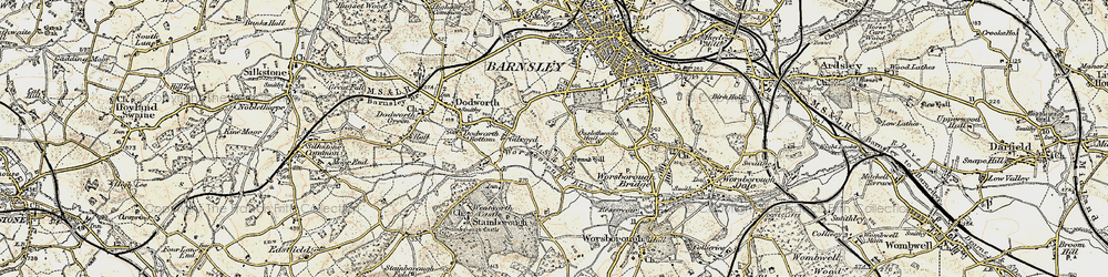 Old map of Gilroyd in 1903