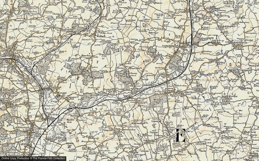 Old Map of Gilston, 1898 in 1898