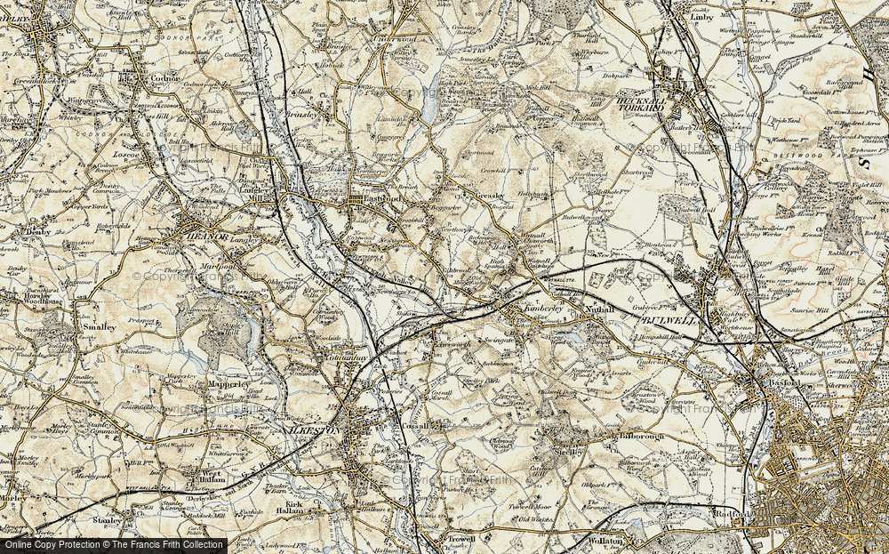 Old Map of Giltbrook, 1902-1903 in 1902-1903