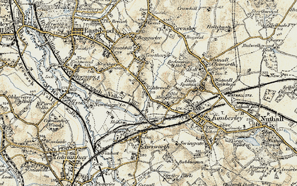 Old map of Giltbrook in 1902-1903