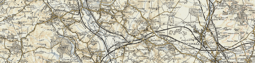 Old map of Giltbrook in 1902-1903