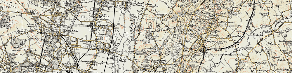 Old map of Gilwell Park in 1897-1898