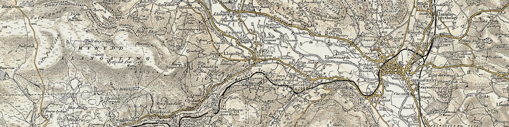 Old map of Gilwern in 1899-1901