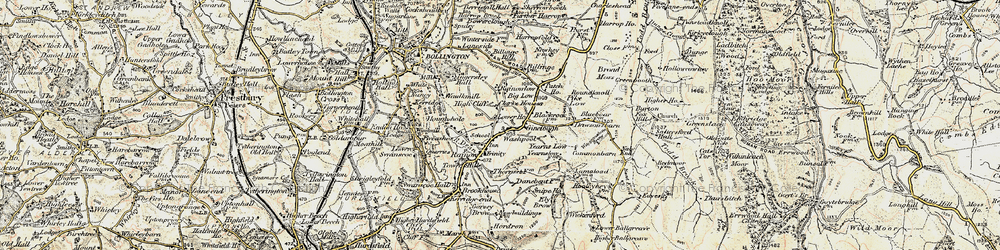 Old map of Ginclough in 1902-1903