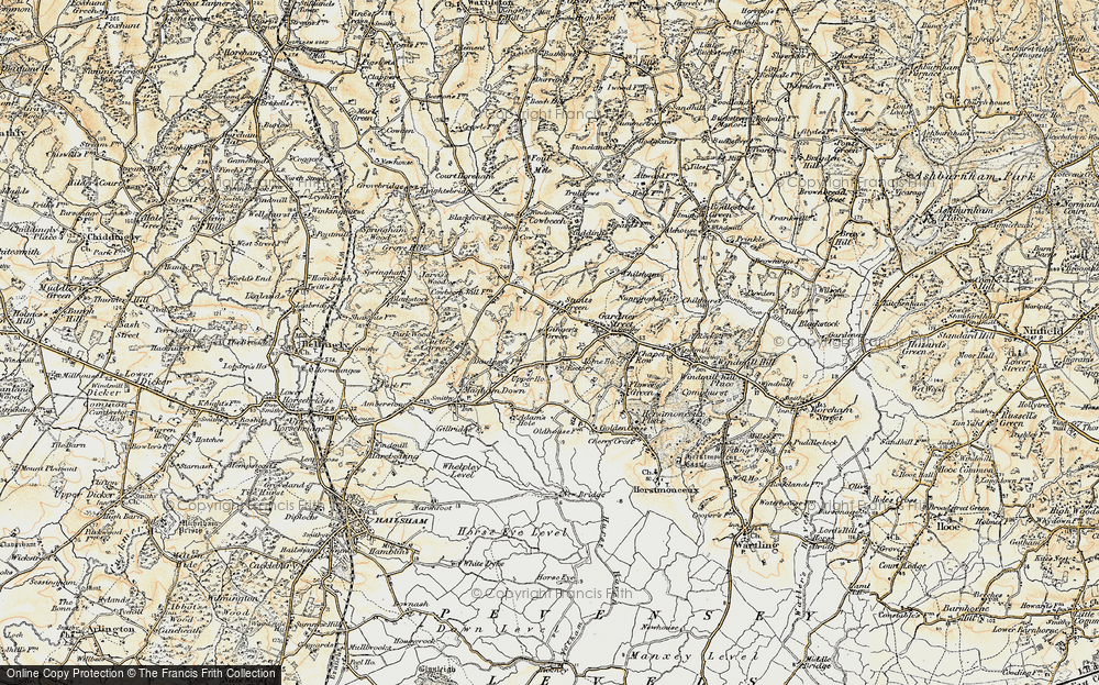 Old Map of Historic Map covering Buckwell Place in 1898