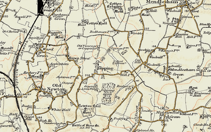 Old map of Gipping in 1899-1901