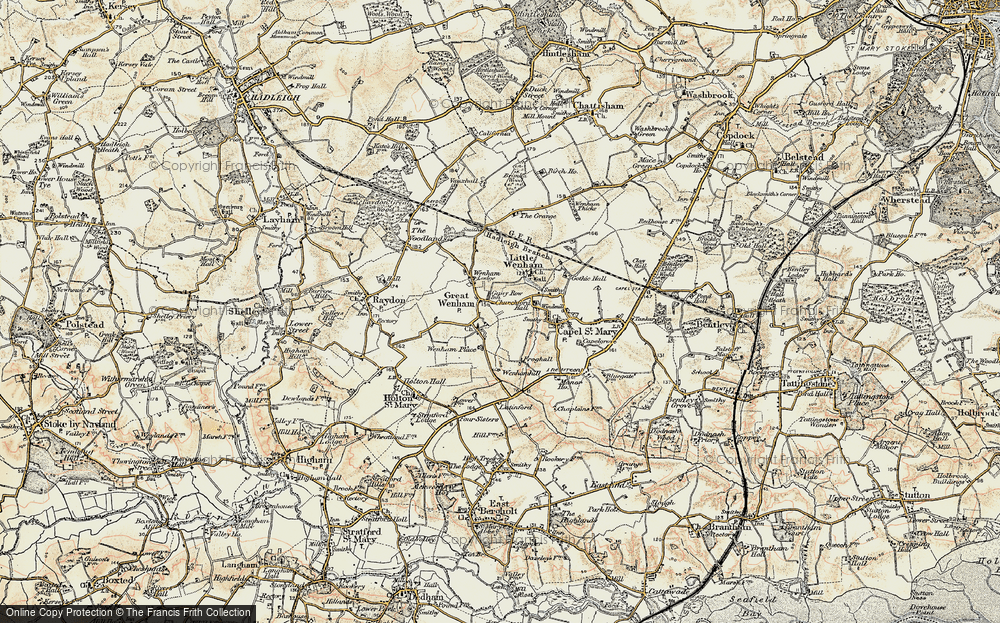Old Map of Gipsy Row, 1898-1901 in 1898-1901