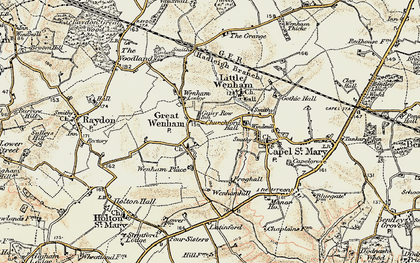 Old map of Gipsy Row in 1898-1901