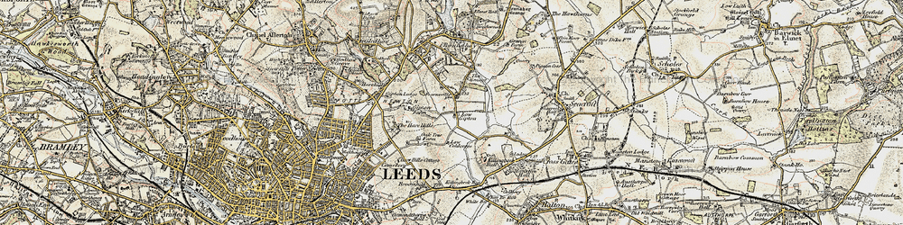Old map of Gipton in 1903-1904
