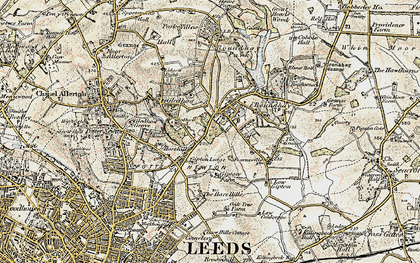 Old map of Gipton Wood in 1903-1904