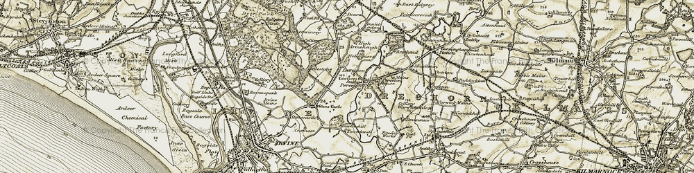 Old map of Girdle Toll in 1905-1906