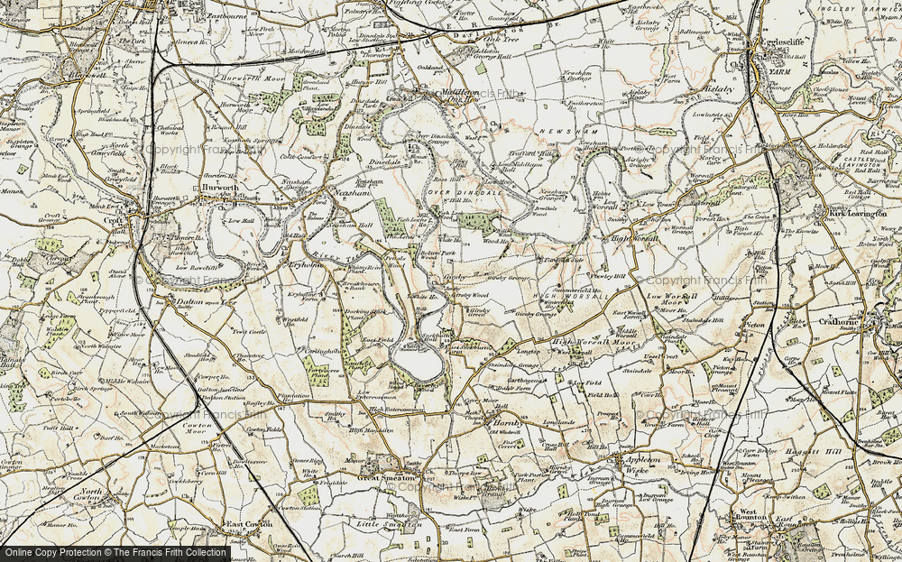 Old Map of Historic Map covering Bell's Wood in 1903-1904