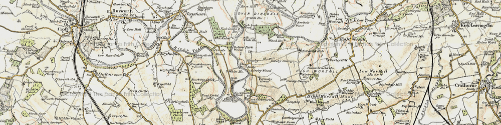 Old map of Girsby in 1903-1904