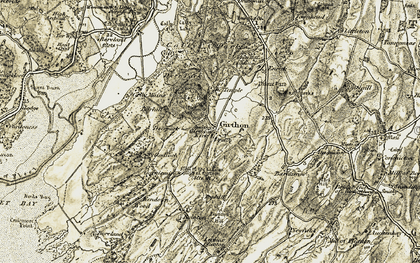 Old map of Girthon in 1905