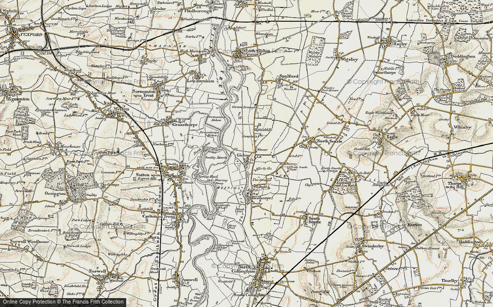 Old Map of Girton, 1902-1903 in 1902-1903