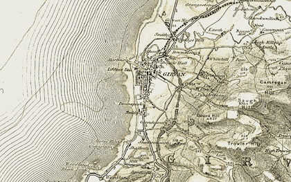 Old map of Black Neuk in 1905