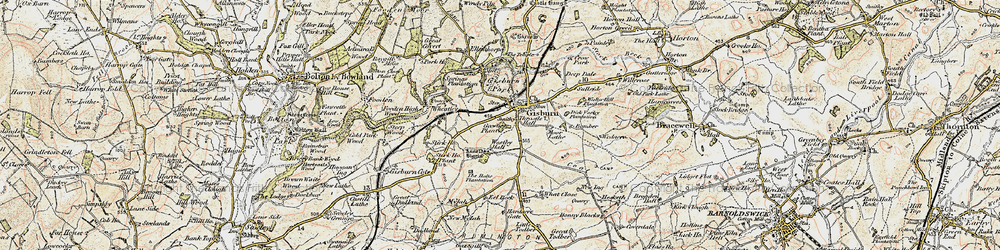 Old map of Gisburn in 1903-1904