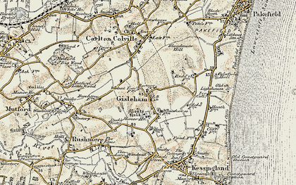 Old map of Gisleham in 1901-1902