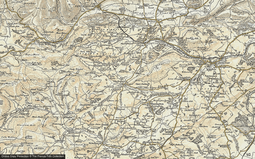 Old Map of Gladestry, 1900-1903 in 1900-1903