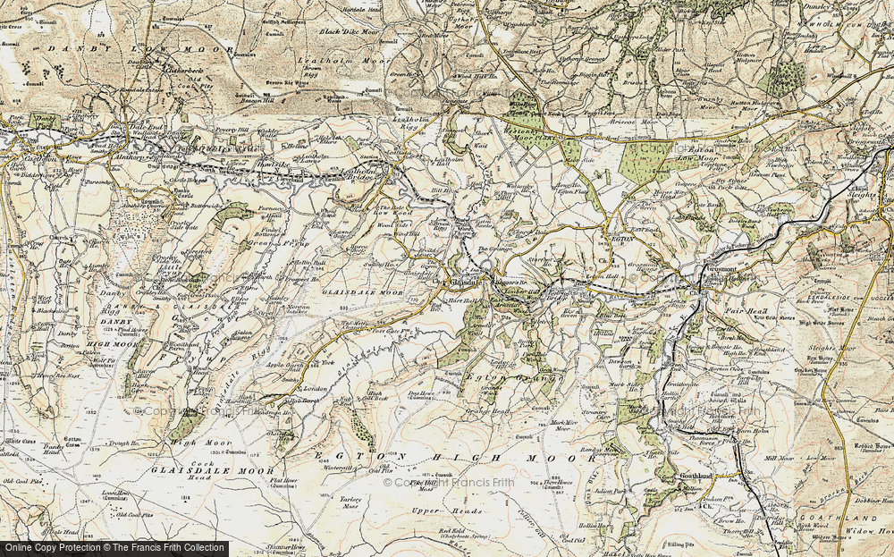 Old Map of Historic Map covering Butter Park in 1903-1904