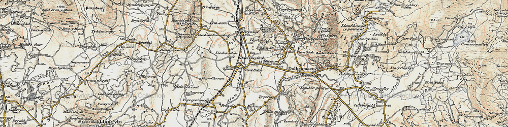 Old map of Glan Dwyfach in 1903
