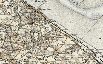 Old map of Glan-y-don in 1902-1903