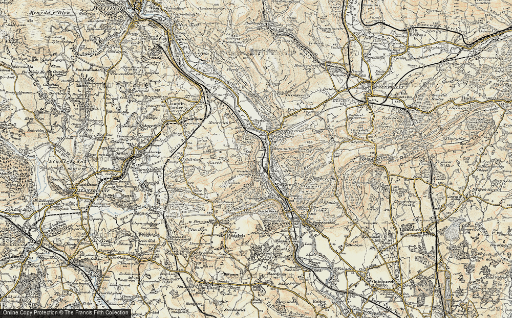 Old Map of Glan-y-llyn, 1899-1900 in 1899-1900