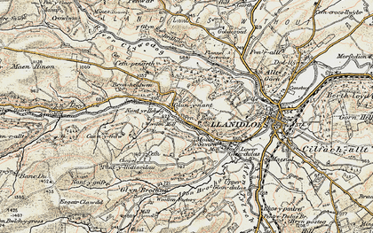 Old map of Glan-y-nant in 1901-1903