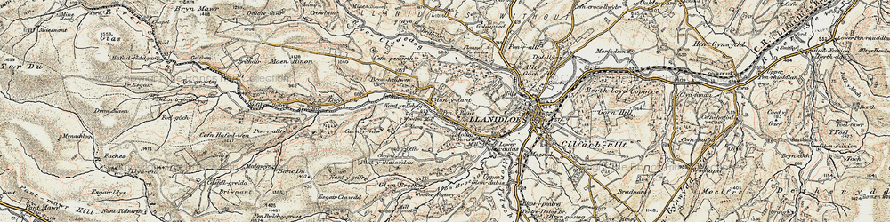 Old map of Glan-y-nant in 1901-1903