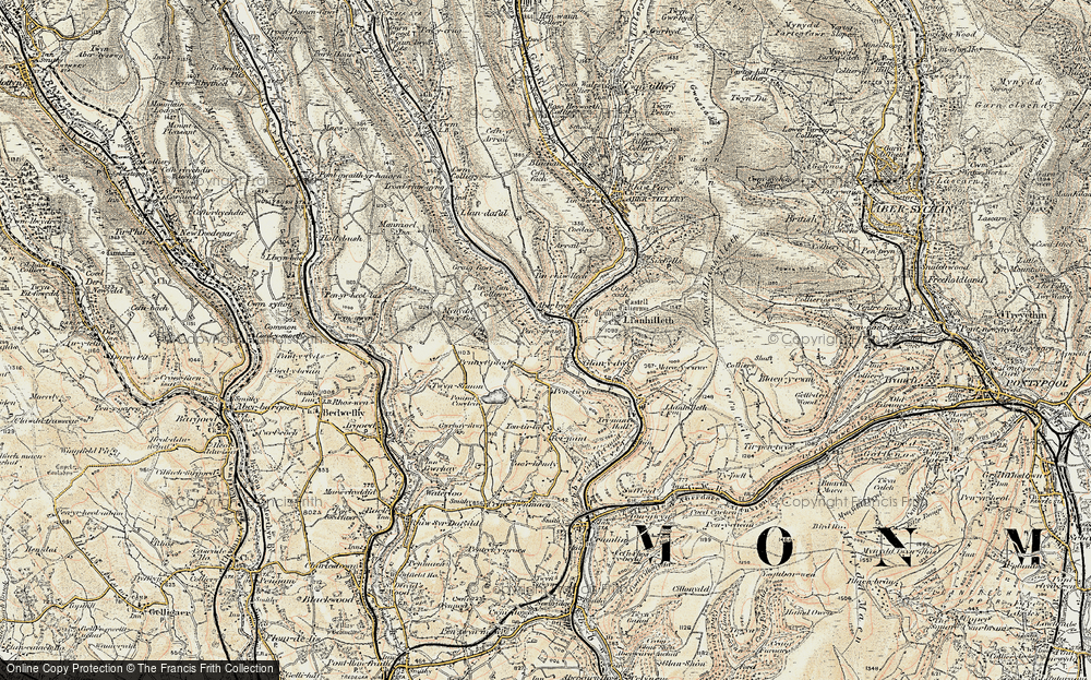 Old Map of Glandwr, 1899-1900 in 1899-1900
