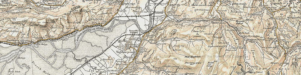 Old map of Glandyfi in 1902-1903