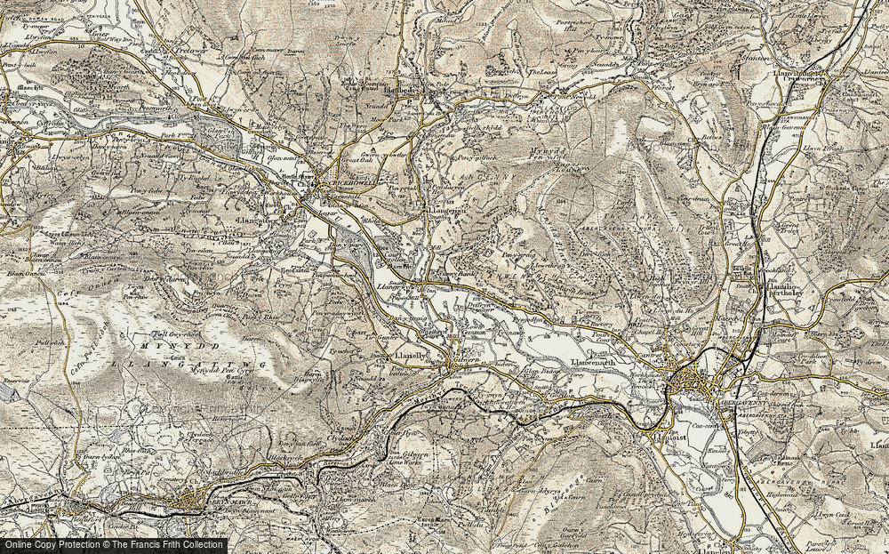 Old Map of Glangrwyney, 1899-1901 in 1899-1901