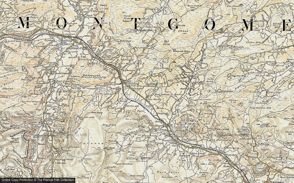 Old Map of Historic Map covering Brynderlwyn in 1902-1903