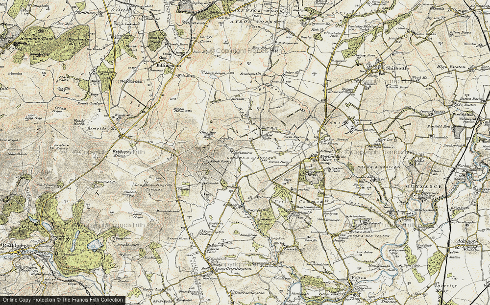 Old Map of Glantlees, 1901-1903 in 1901-1903