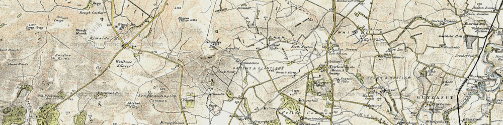 Old map of Glantlees in 1901-1903
