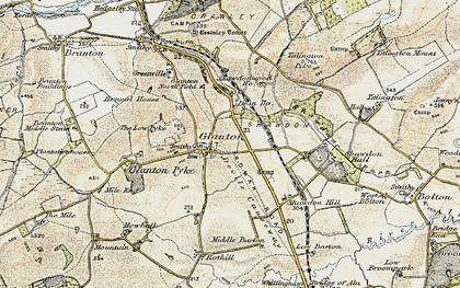 Old map of Glanton in 1901-1903