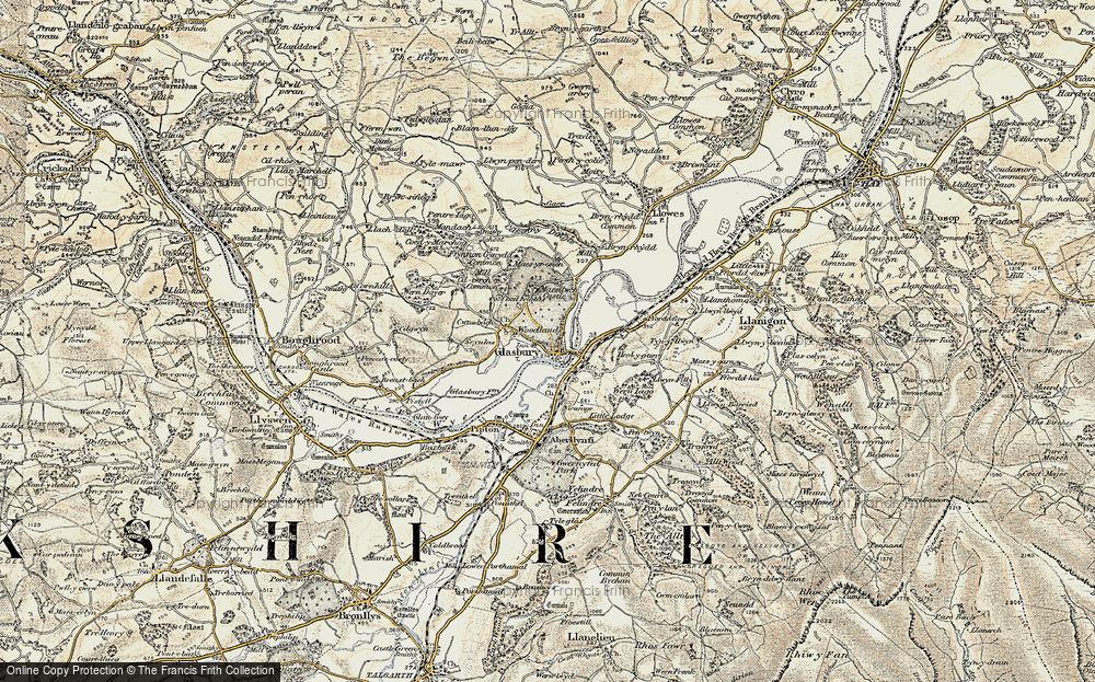 Old Map of Glasbury, 1900-1902 in 1900-1902