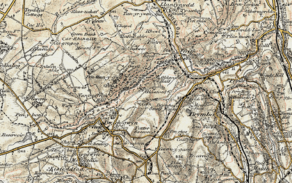 Old map of Glascoed in 1902-1903