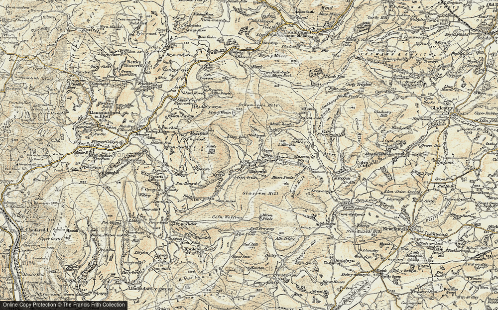 Old Map of Glascwm, 1900-1902 in 1900-1902
