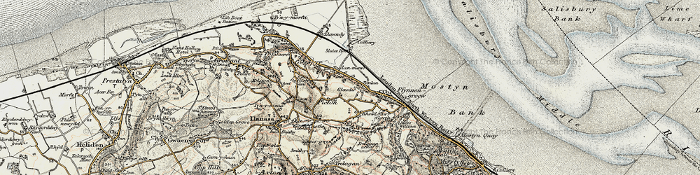 Old map of Glasdir in 1902-1903