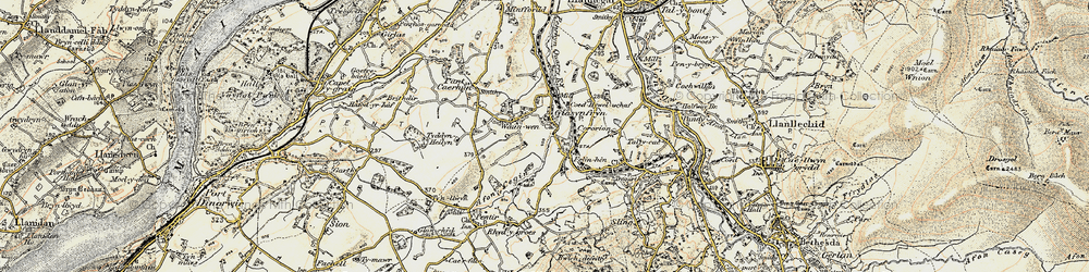 Old map of Glasinfryn in 1903-1910