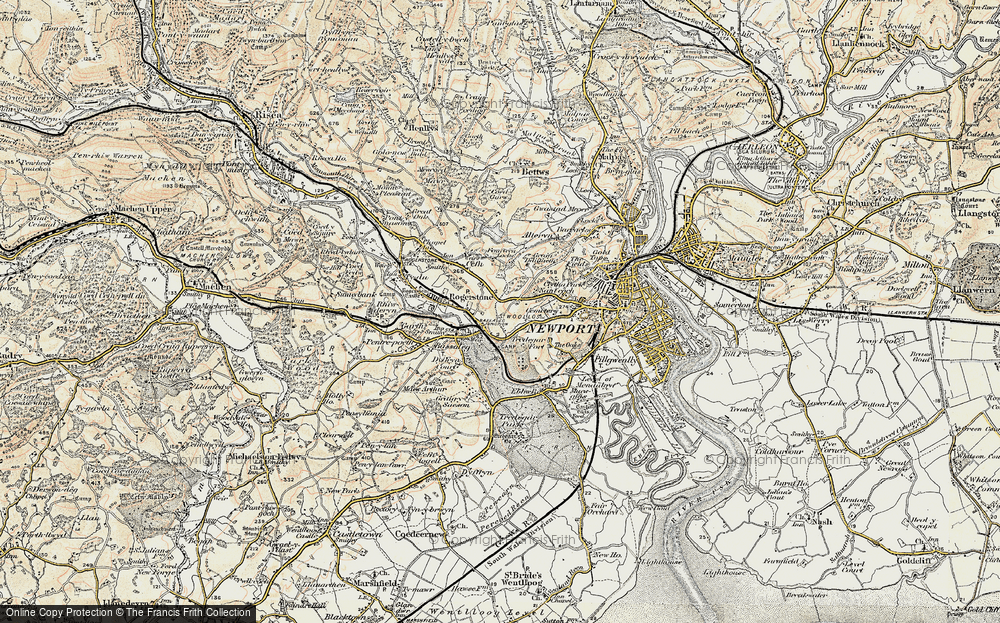 Old Map of Glasllwch, 1899-1900 in 1899-1900